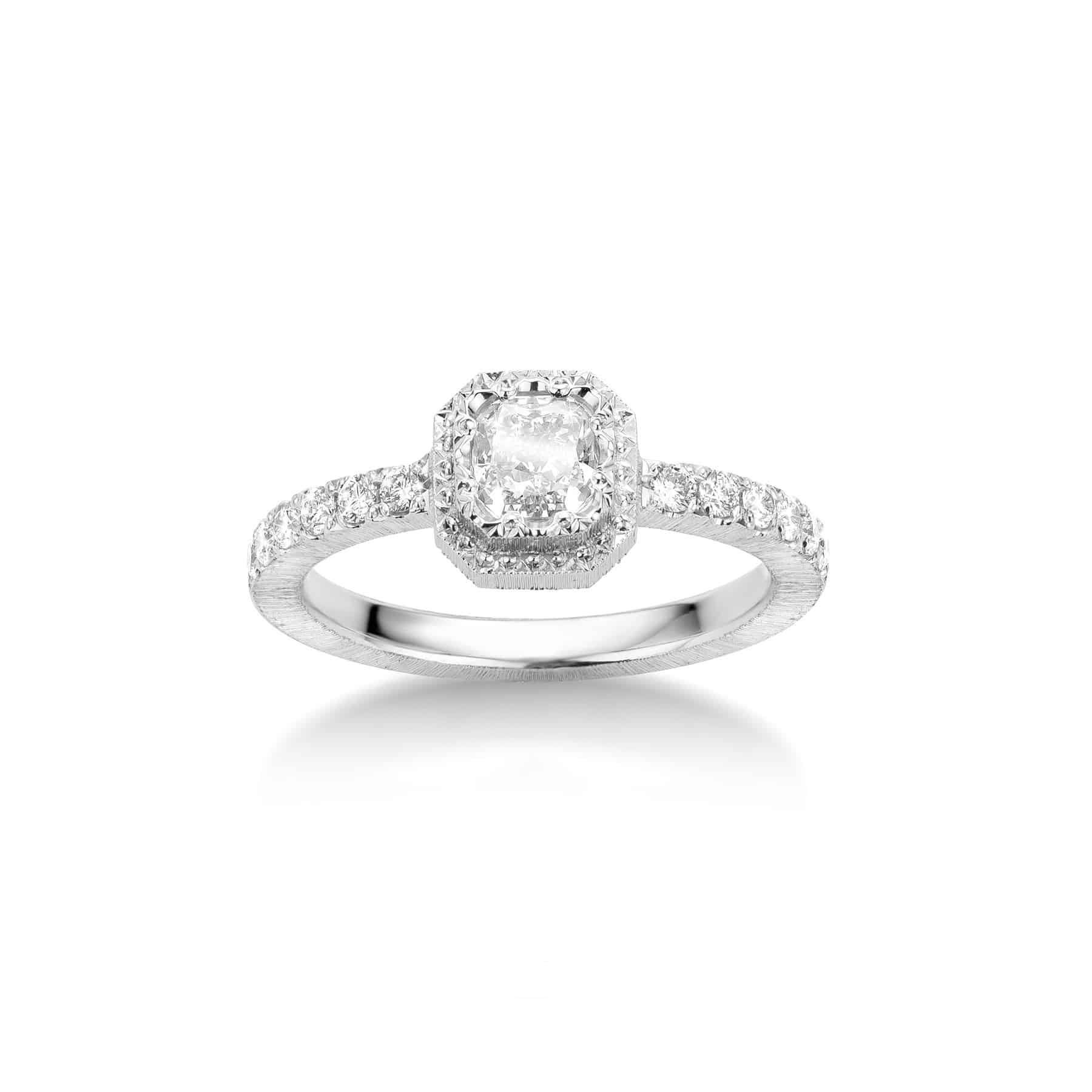 Witte diamant , radiant en briljant